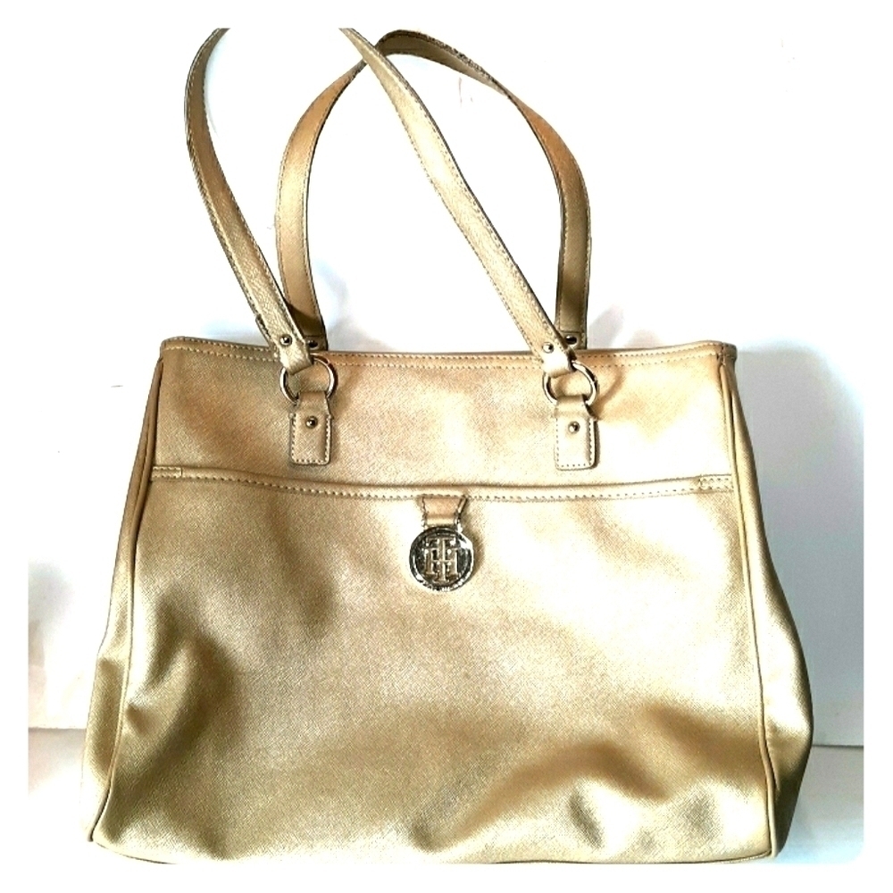 Tommy Hilfiger gold festive purse great 4 holidays vintage 1990s Y2K